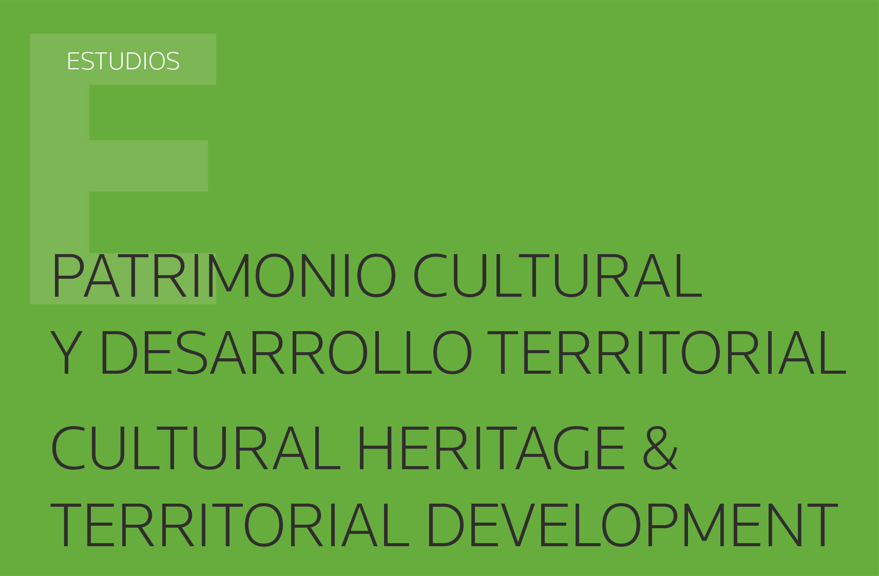 Publicación del libro “Patrimonio cultural y desarrollo territorial Cultural heritage & territorial development”