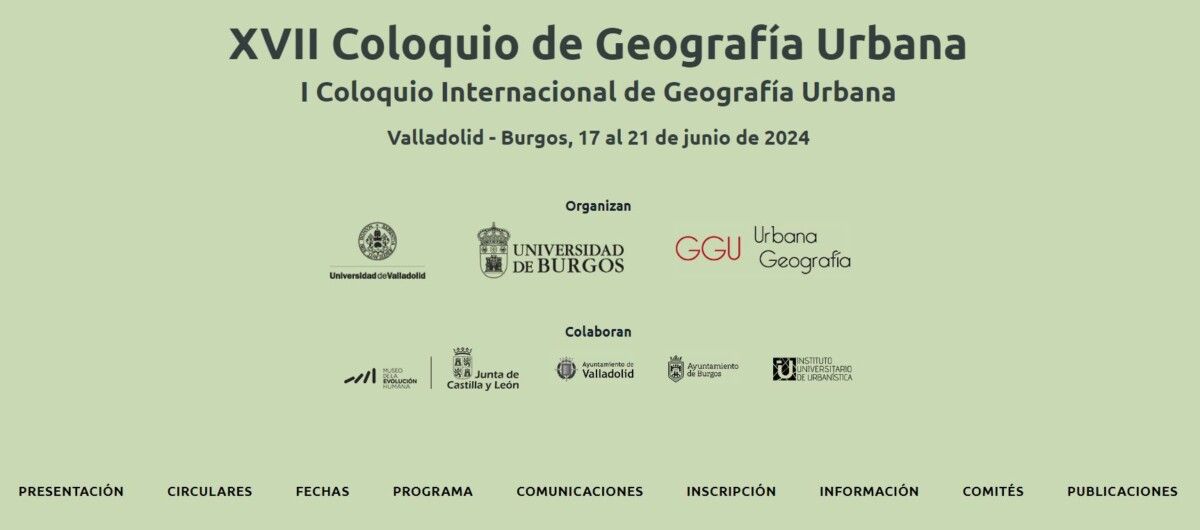 XVII Coloquio de Geografía Urbana – Presentación de Resúmenes